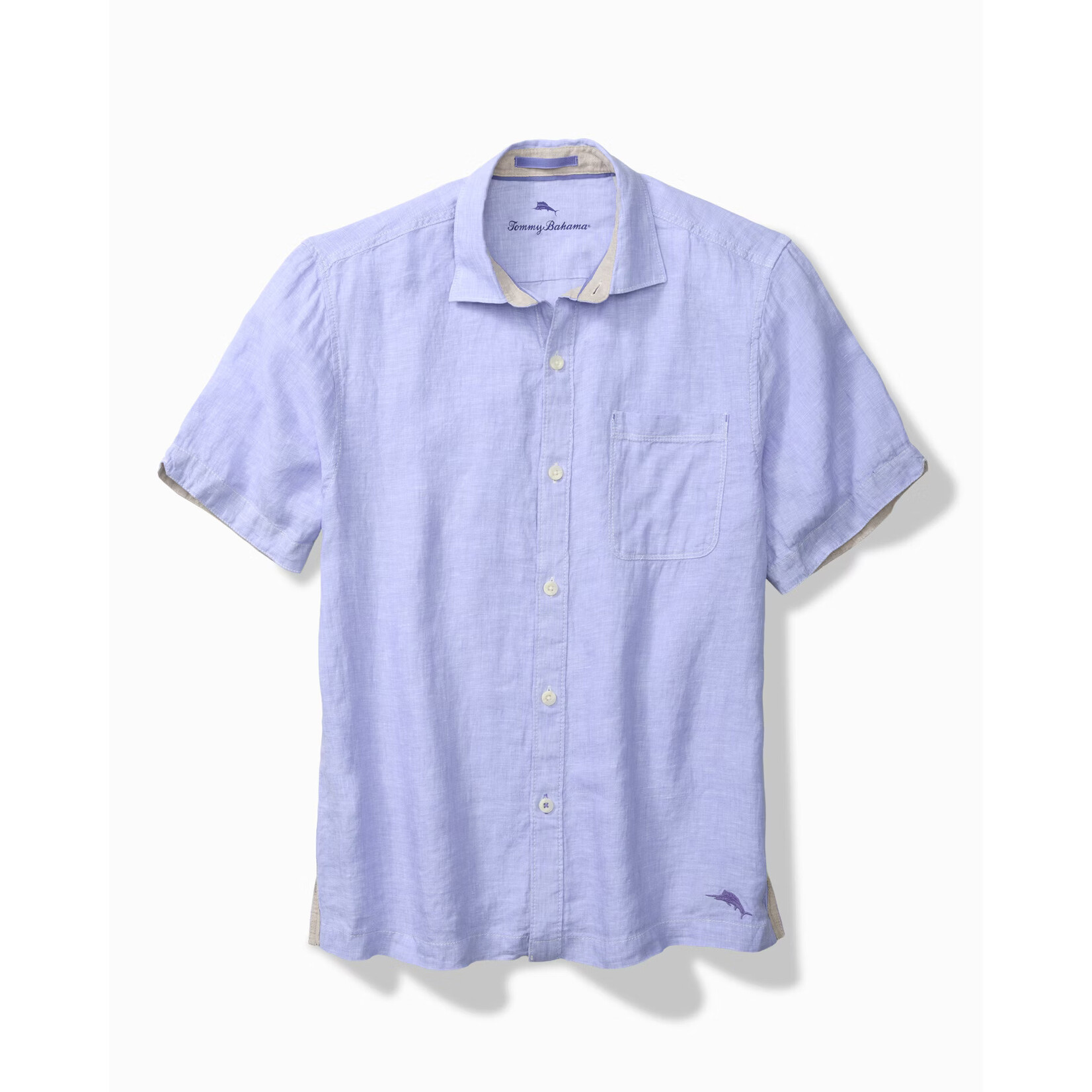 Tommy Bahama  Short Sleeve Linen Breezer-Lavender