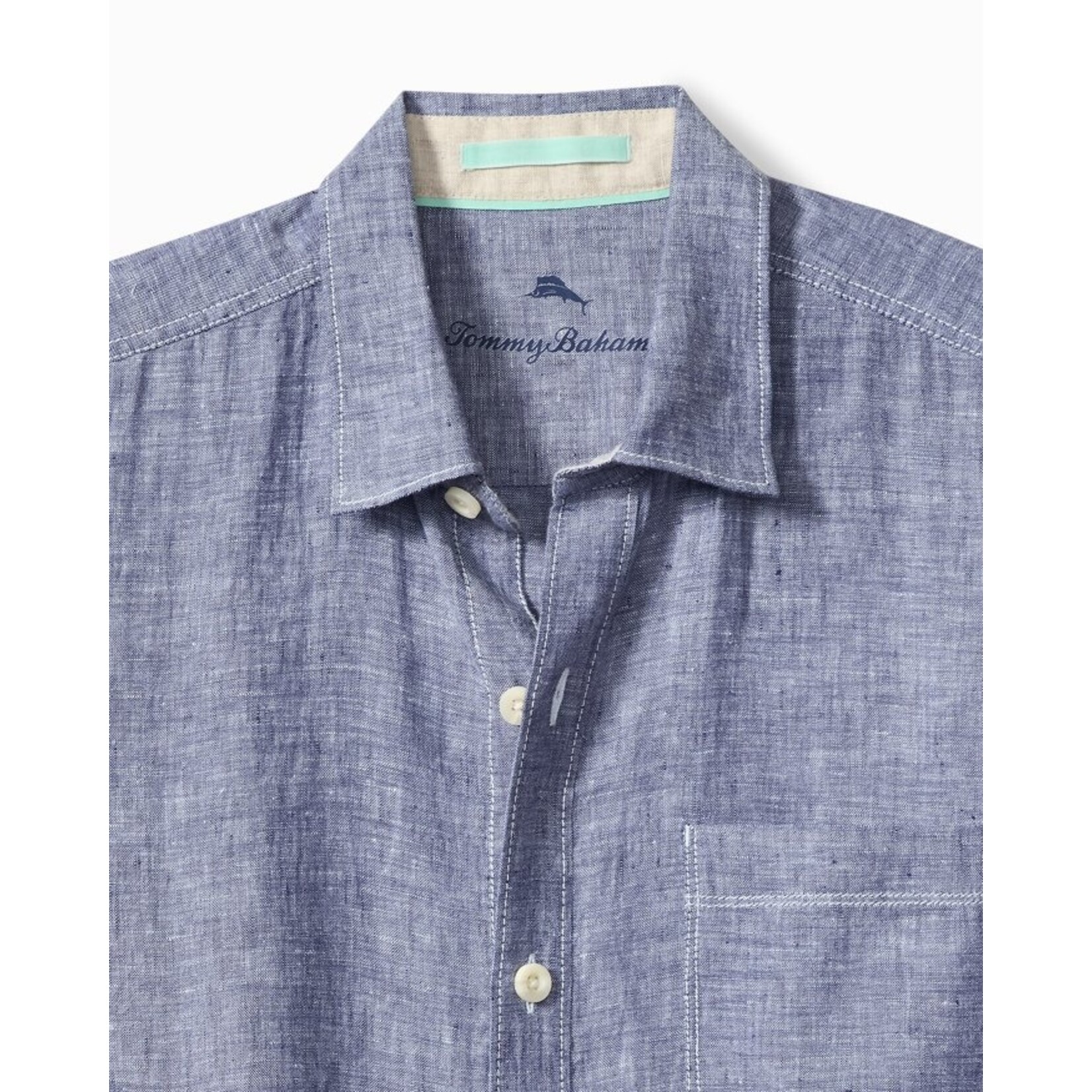 Tommy Bahama  Short Sleeve Linen Breezer-Island Navy