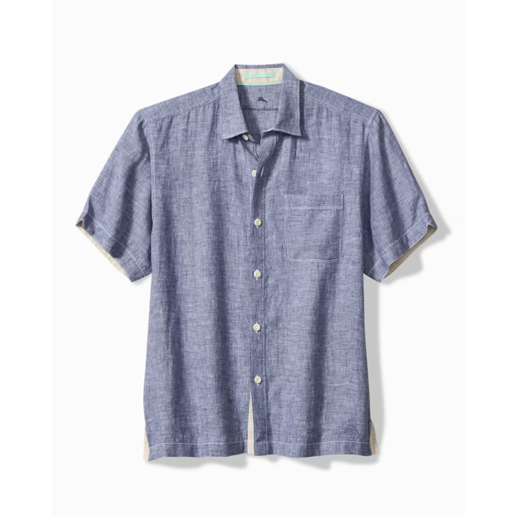 Tommy Bahama  Short Sleeve Linen Breezer-Island Navy