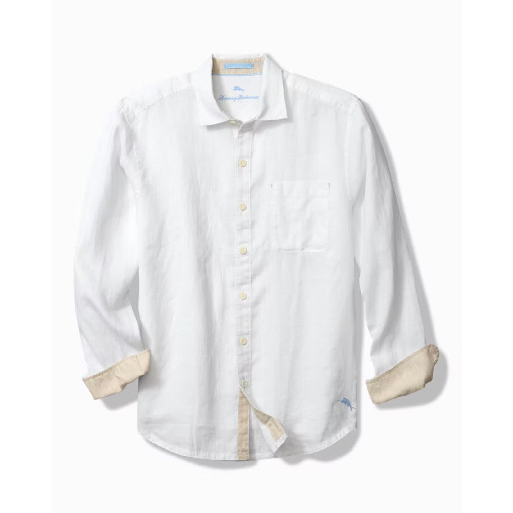 Tommy Bahama Long Sleeve Linen Breezer-White