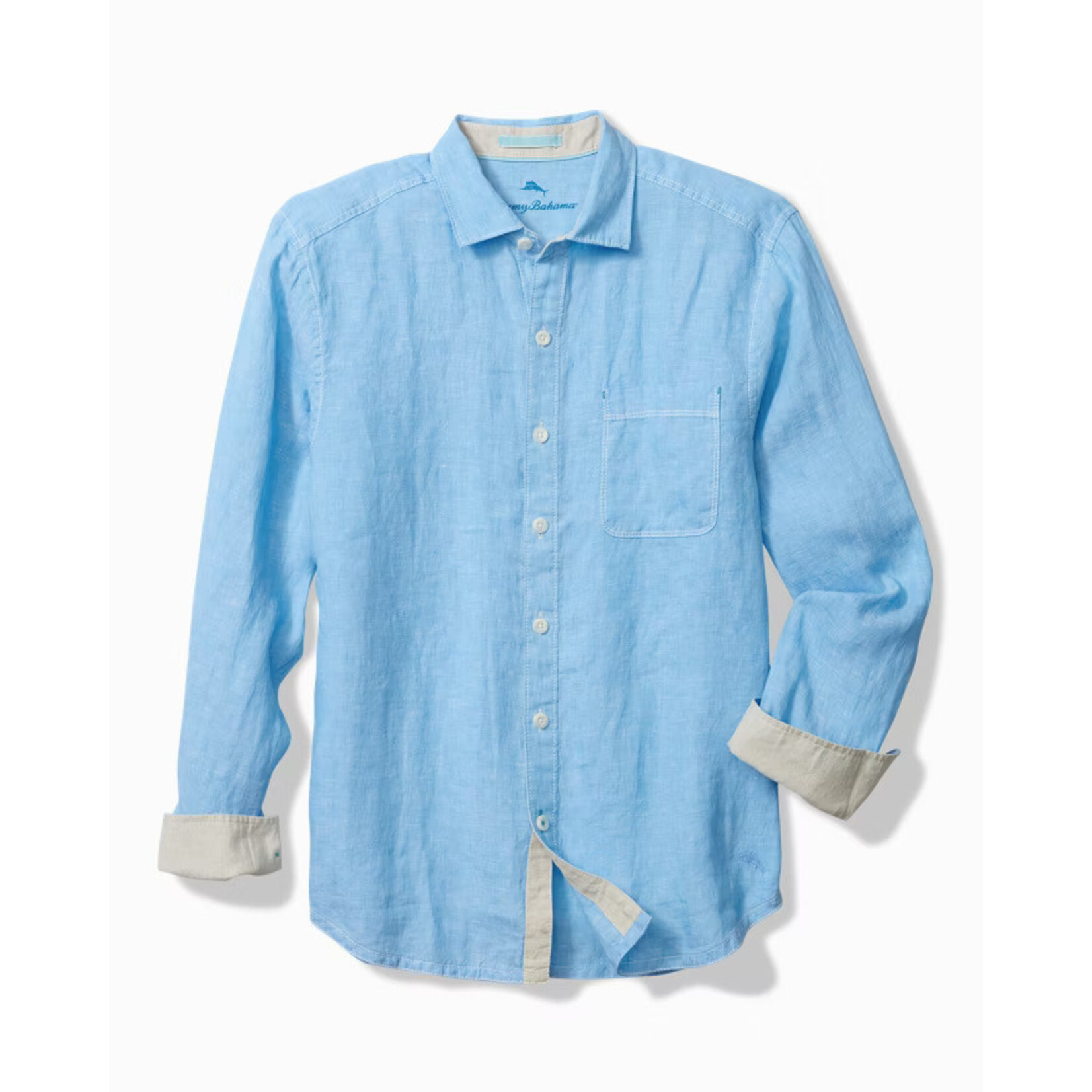 Tommy Bahama Long Sleeve Linen Breezer-Blue