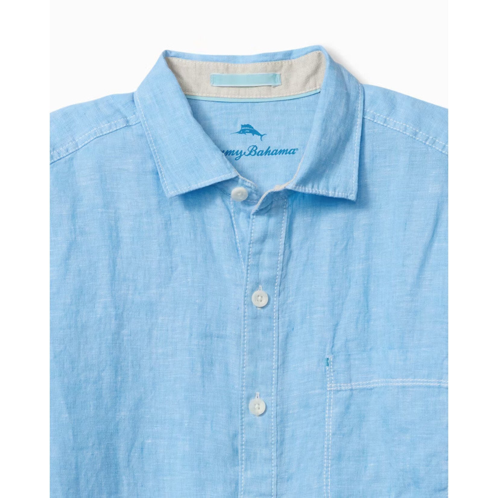 Tommy Bahama Long Sleeve Linen Breezer-Blue
