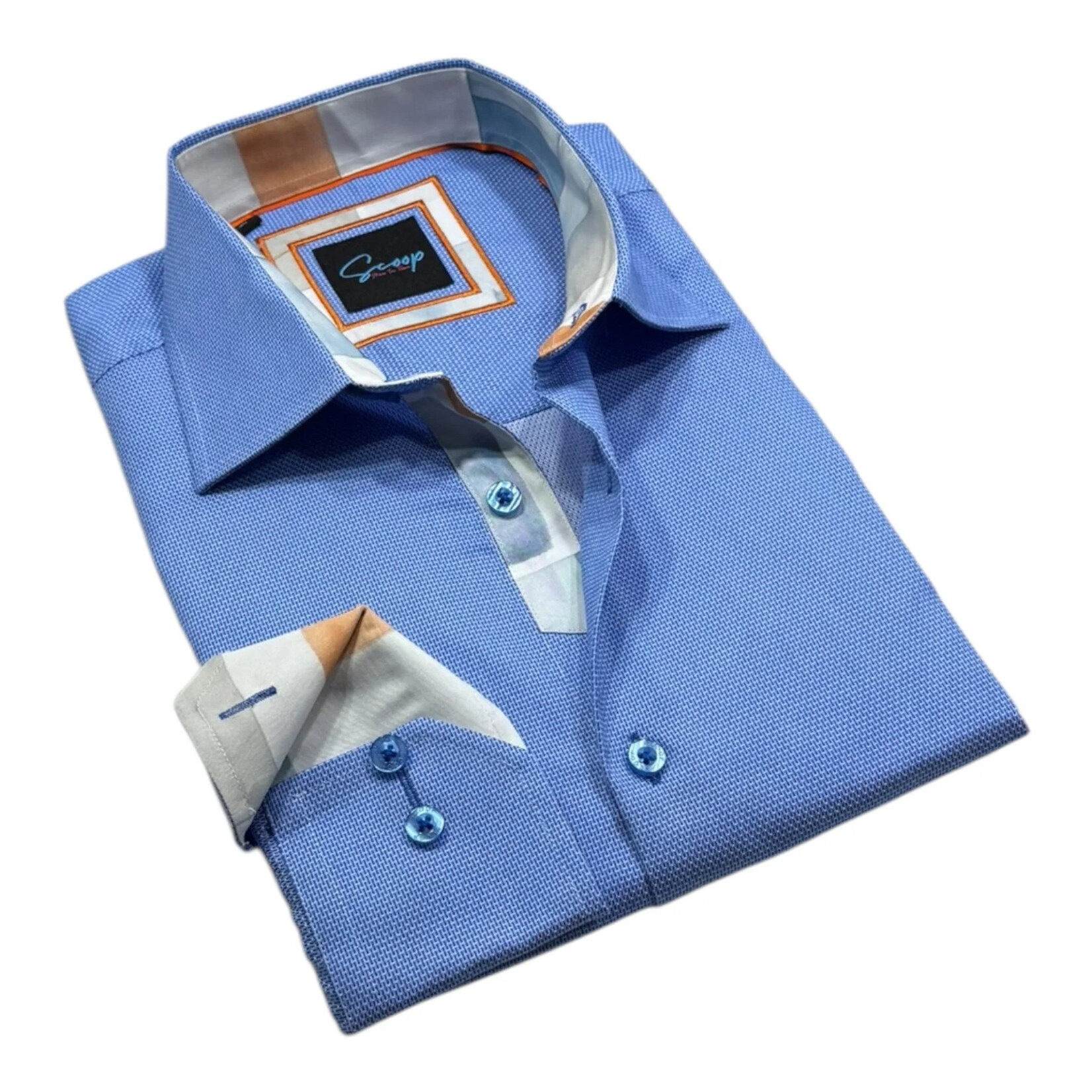 Scoop Crime Long Sleeve Sportshirt - Royal