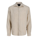 Jack & Jones Long Sleeve Linen Shirt - Alfalfa