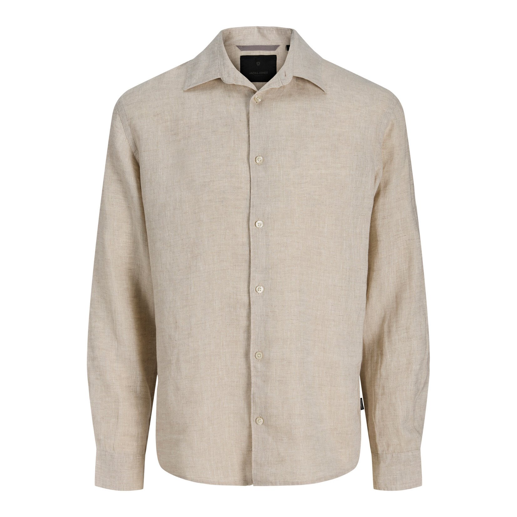 Jack & Jones Long Sleeve Linen Shirt - Alfalfa