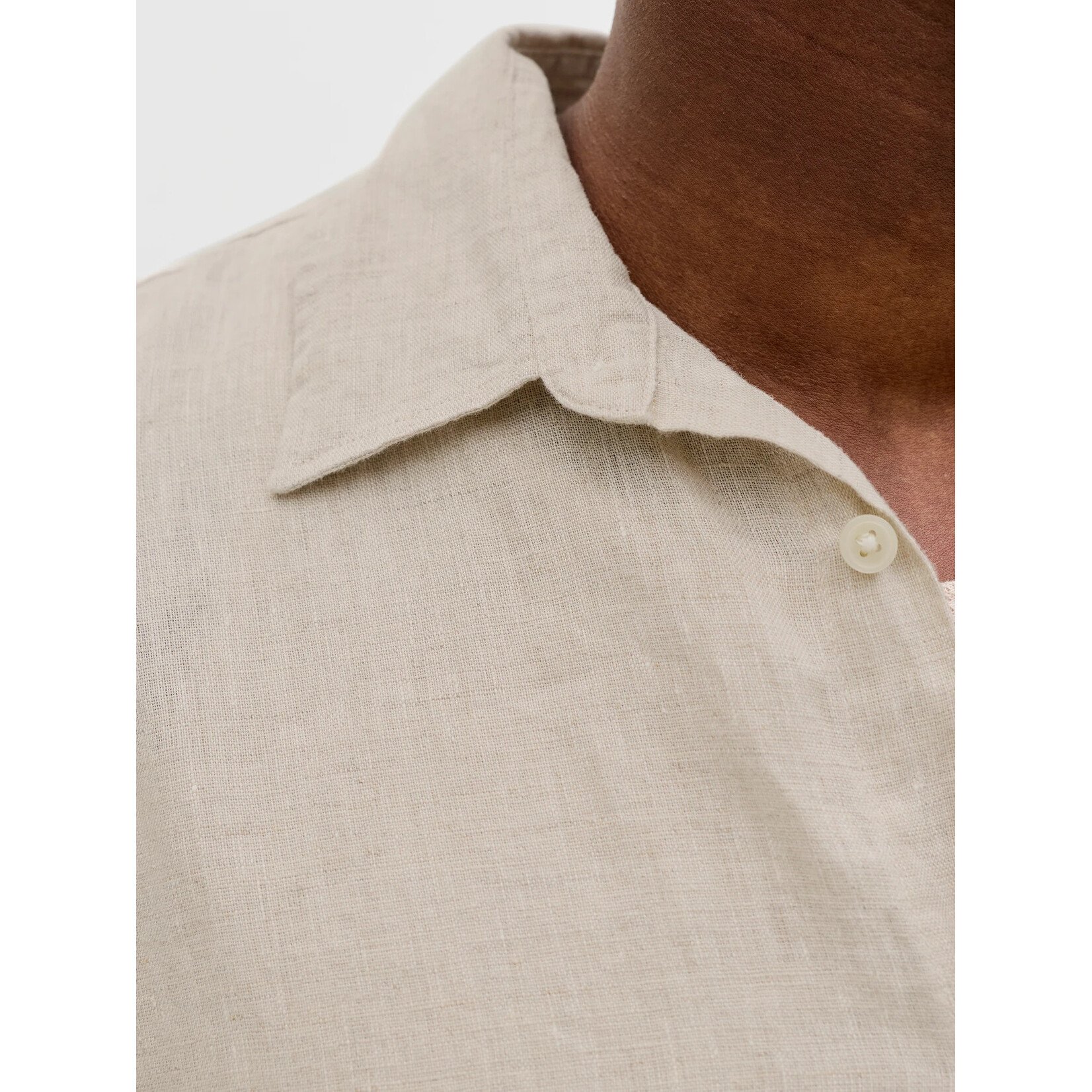 Jack & Jones Long Sleeve Linen Shirt - Alfalfa