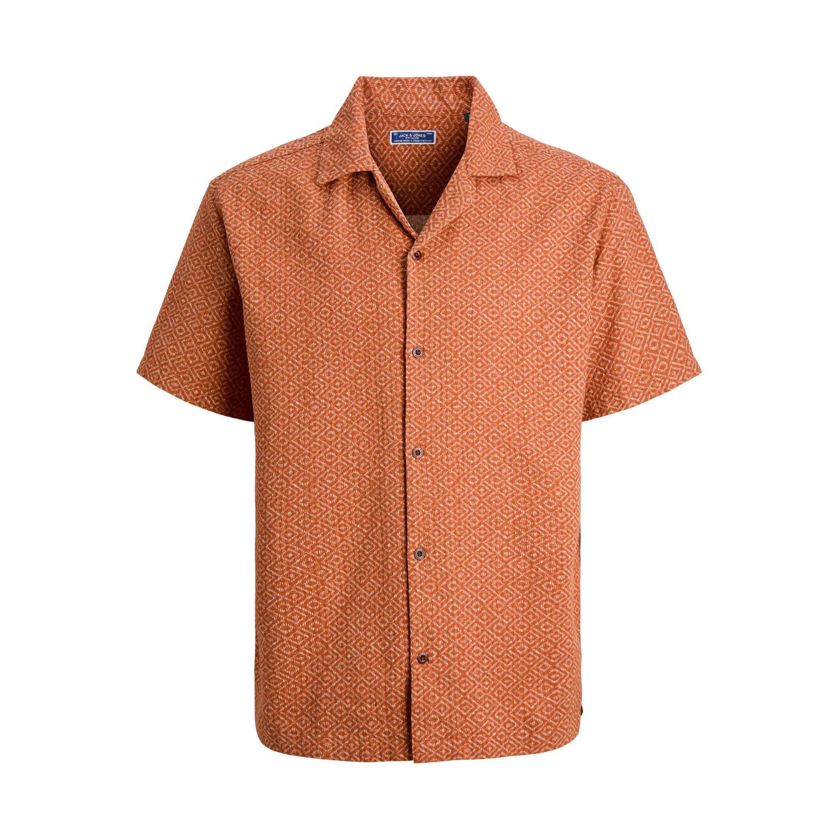 Jack & Jones Short Sleeve Relaxed Shirt- Amber Brown