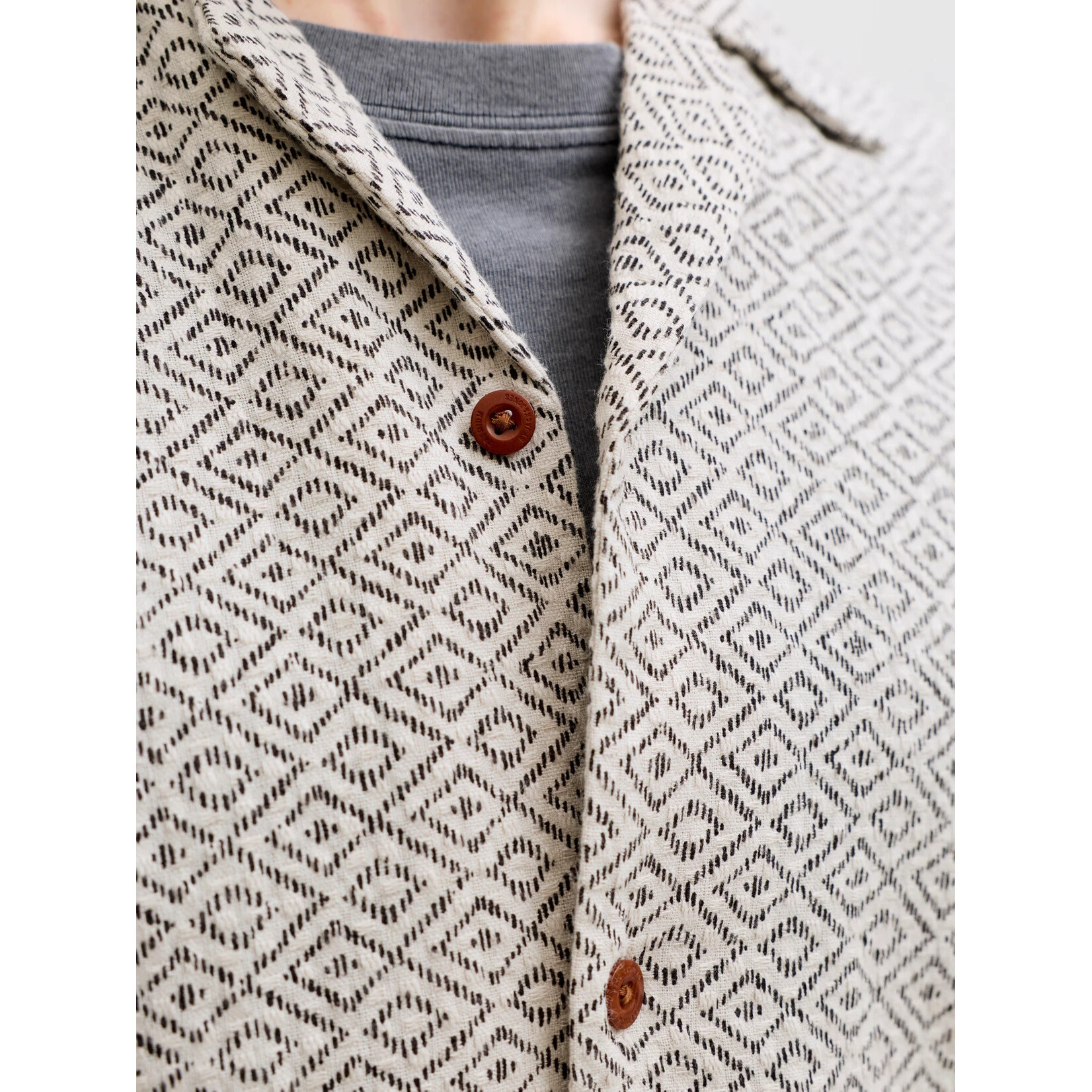 Jack & Jones S26 Dobby S/S 12291956 - Moonstruck