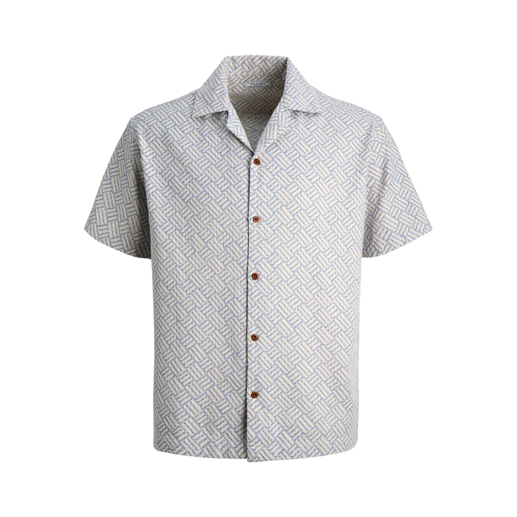 Jack & Jones Short Sleeve Relaxed Shirt- Ashley Blue
