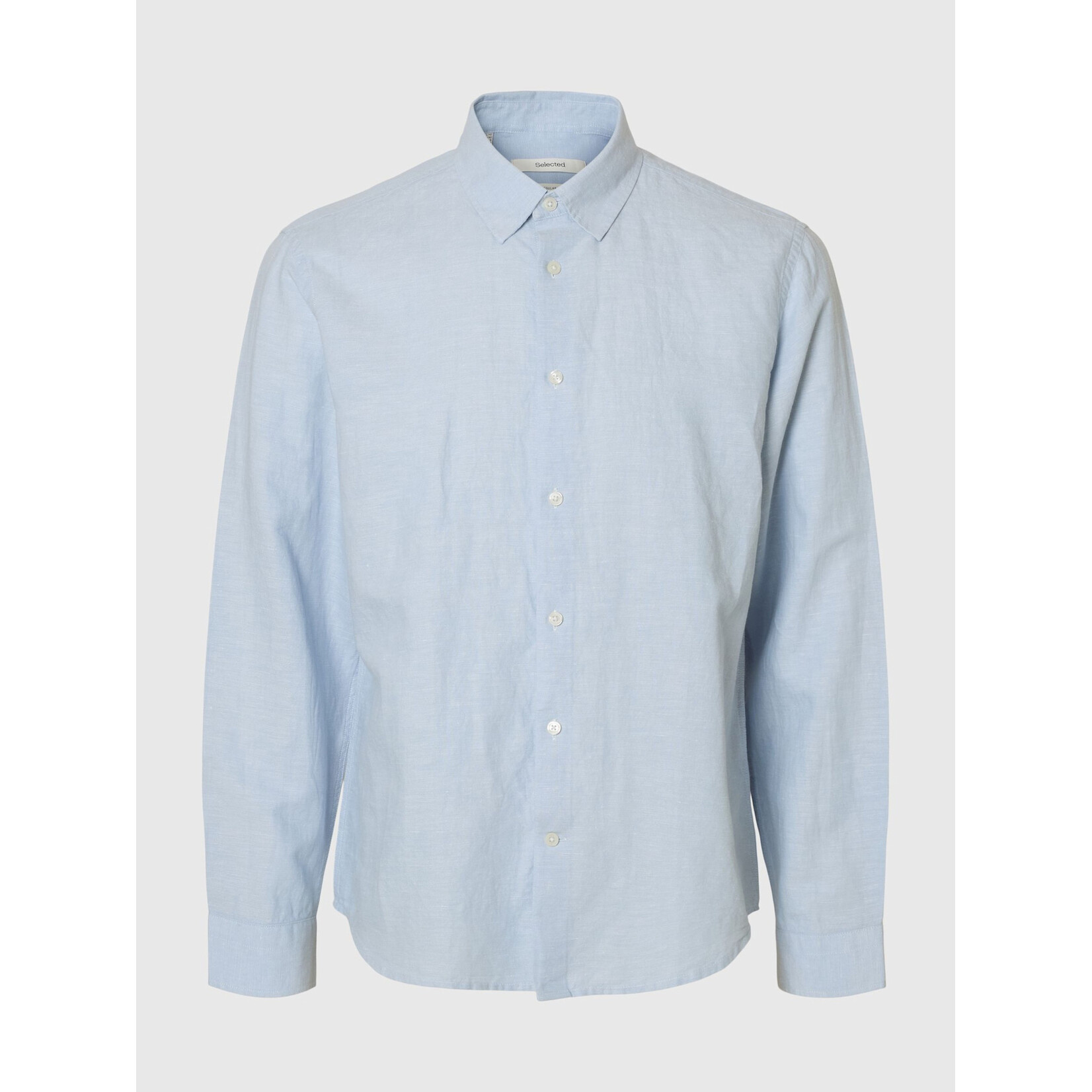 Selected Long Sleeve Linen Blend Shirt 16100084 - Dusty Blue