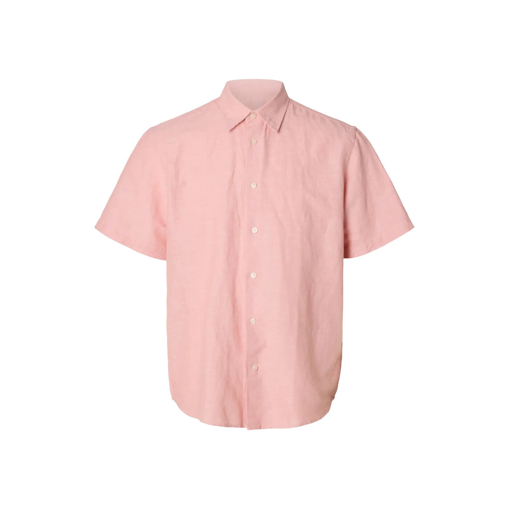 Selected Short Sleeve Linen Blend Shirt 16101200 - Rose