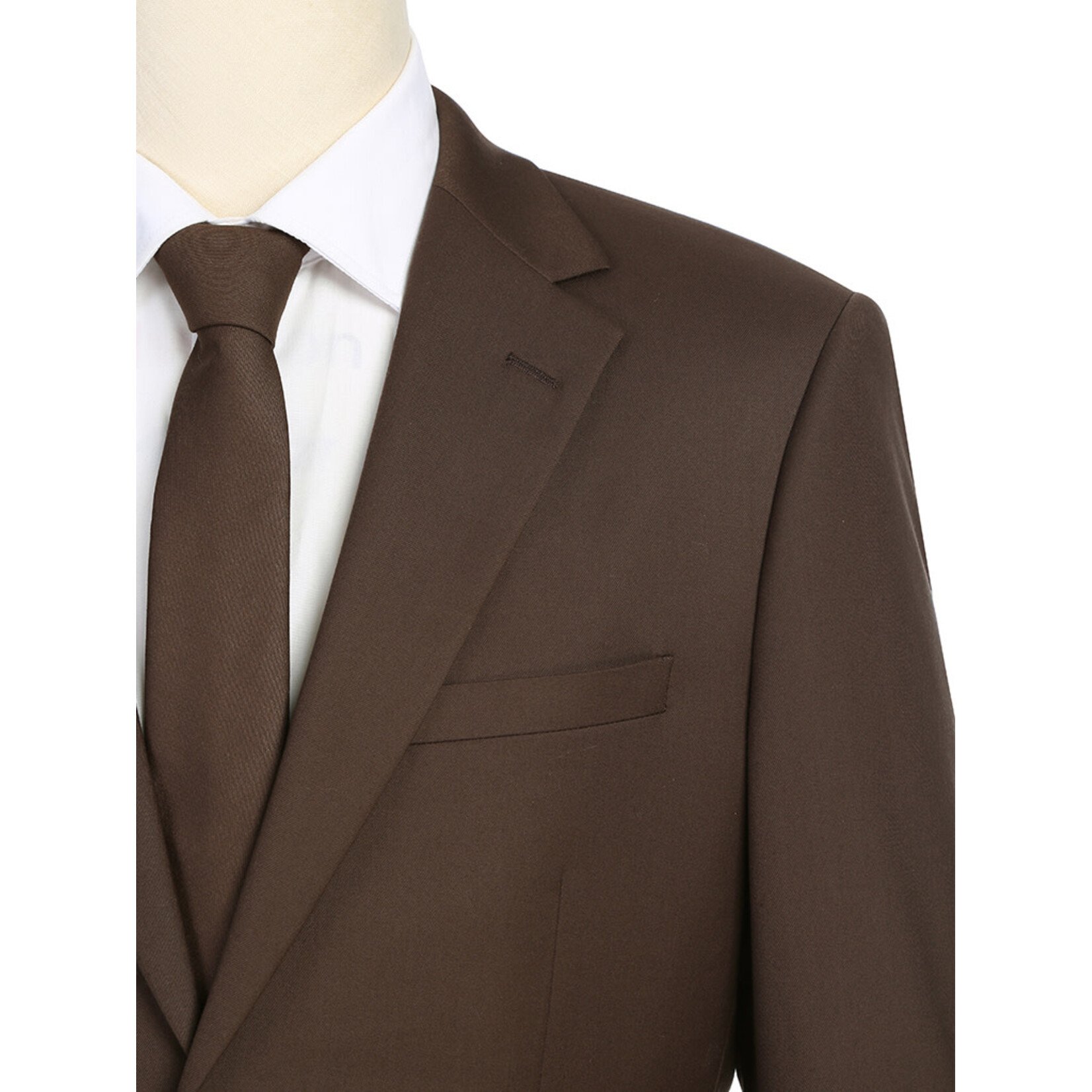 Renoir Slim Fit Suit 301-5 Chocolate