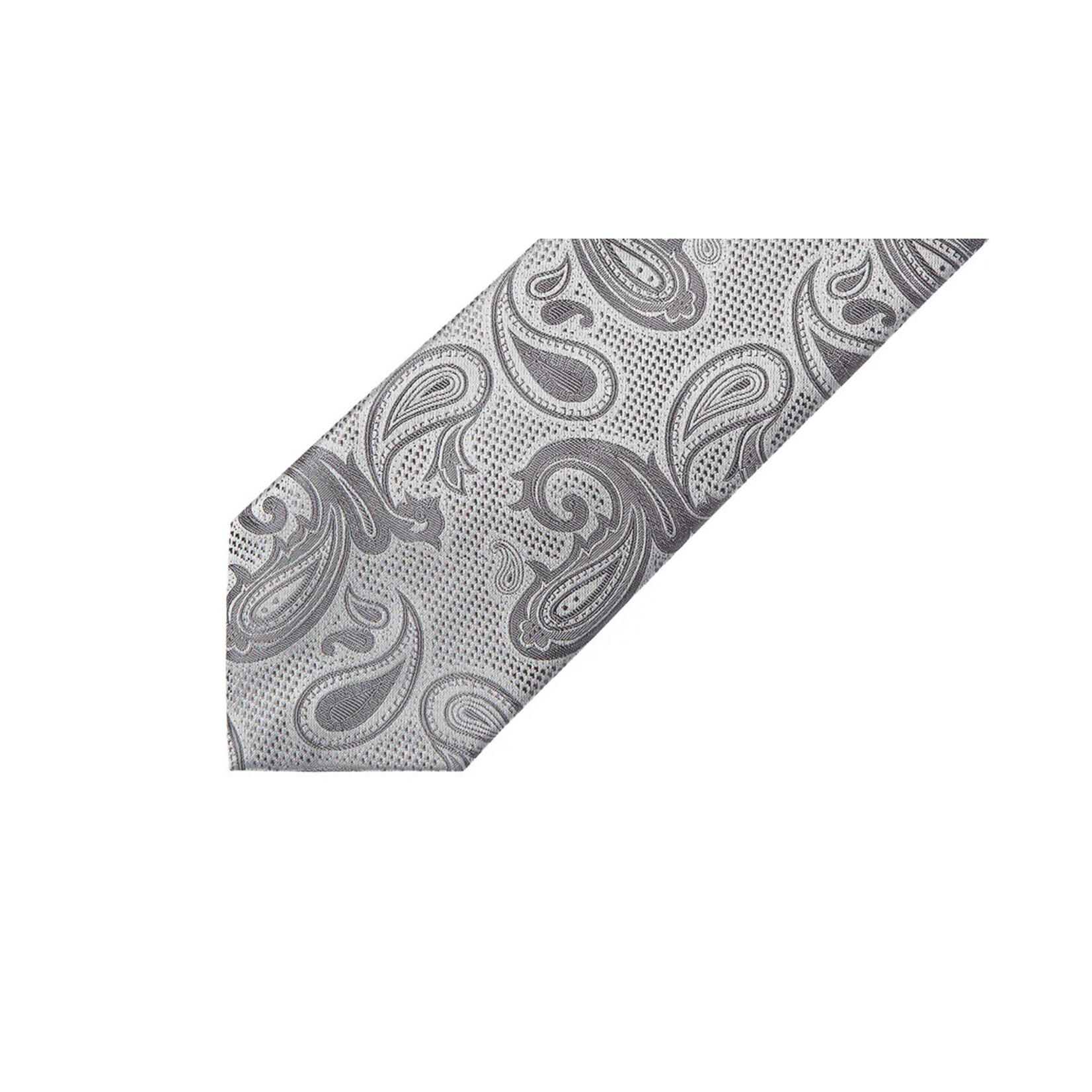 7 Downie Mid Grey Tie MP32-B163 - Narrow Width 2.5"