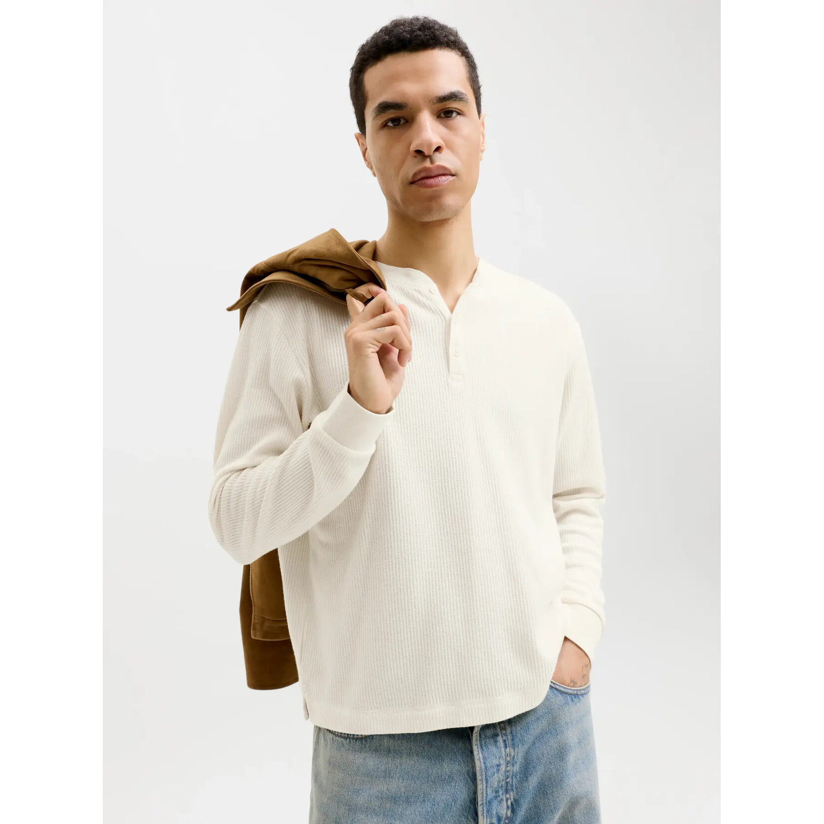 Jack & Jones Henley Antique White 12303085