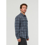 DU/ER DU/ER Performance Flannel Overshirt-Marine Plaid