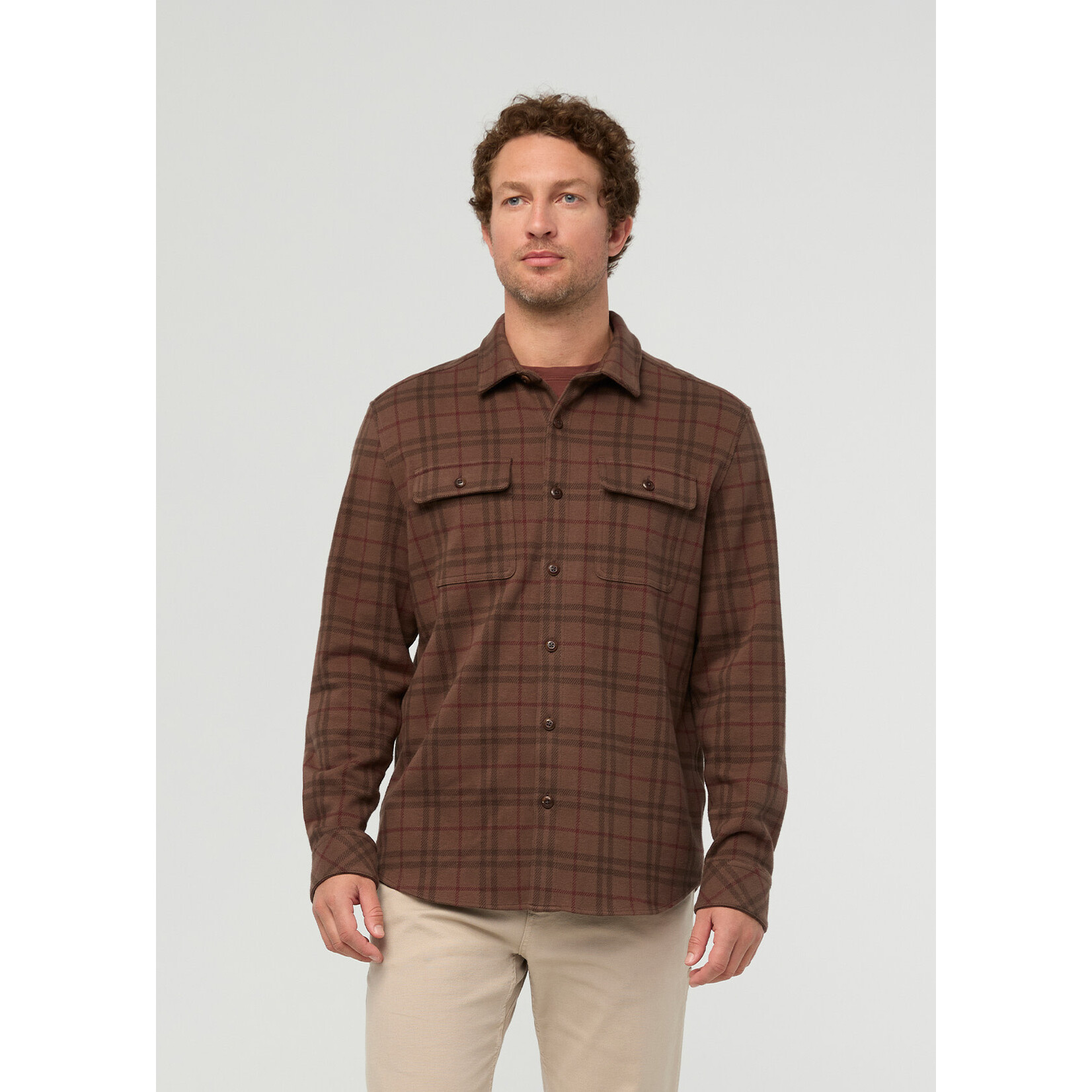 DU/ER DU/ER Performance Flannel Overshirt-Stout Plaid