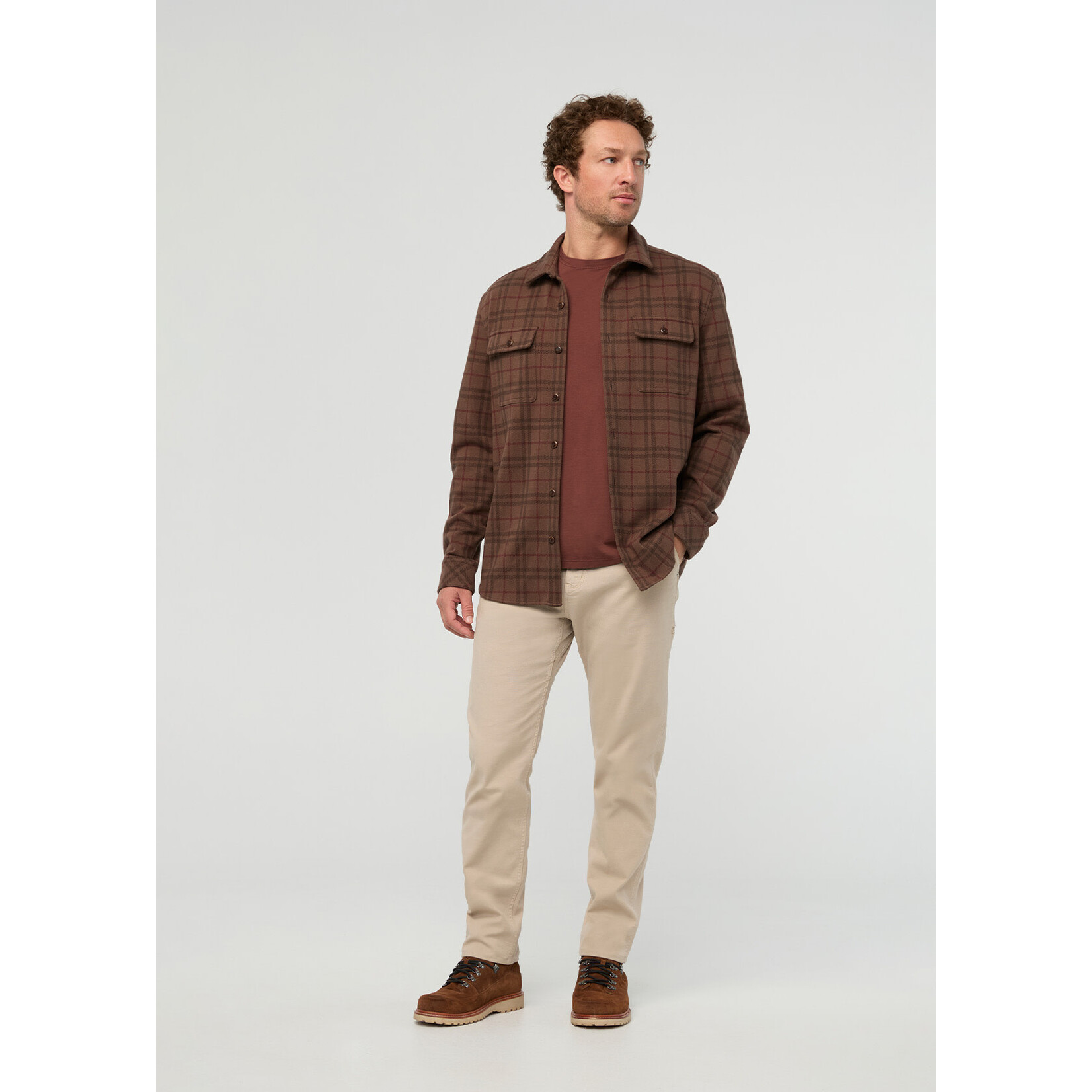 DU/ER DU/ER Performance Flannel Overshirt-Stout Plaid
