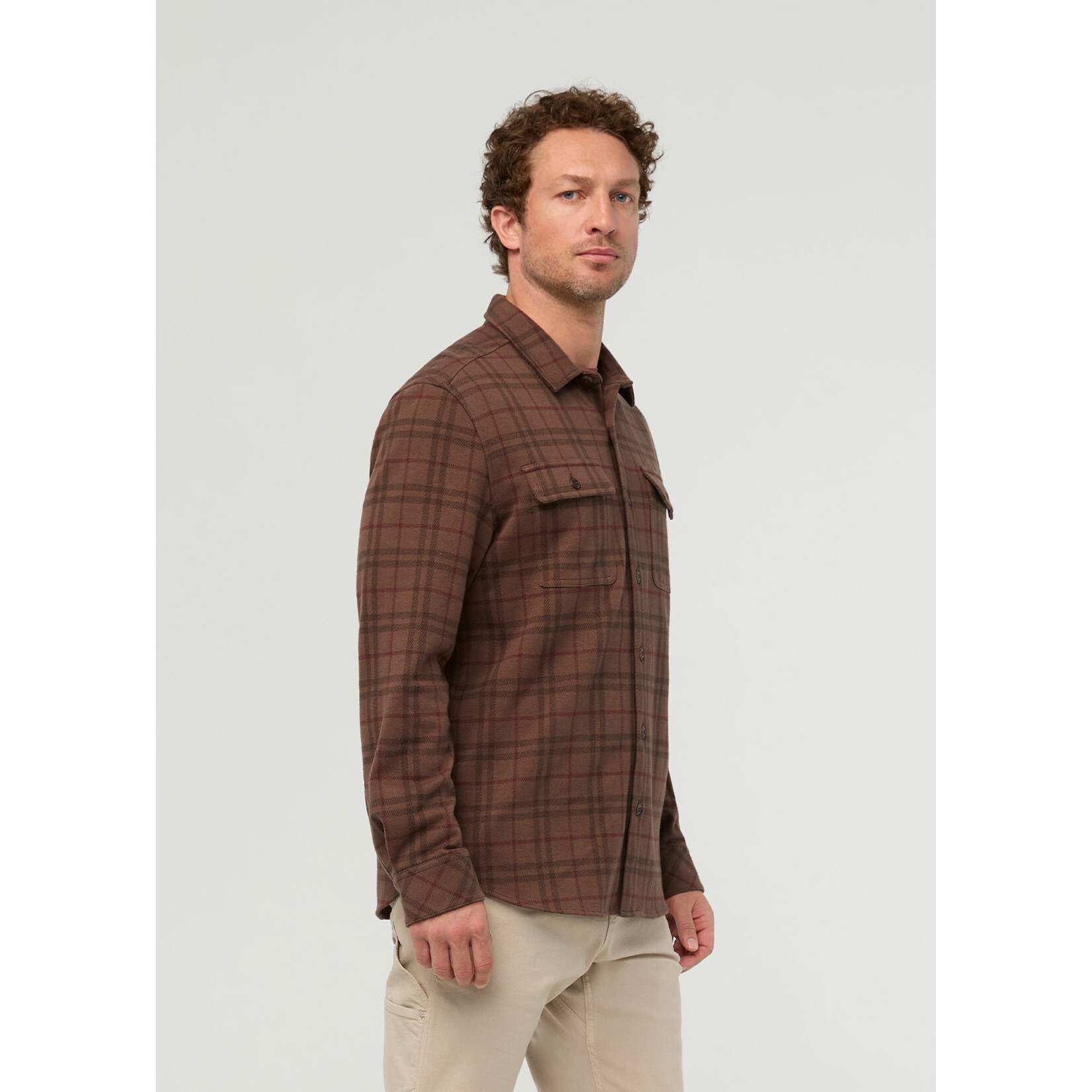 DU/ER DU/ER Performance Flannel Overshirt-Stout Plaid