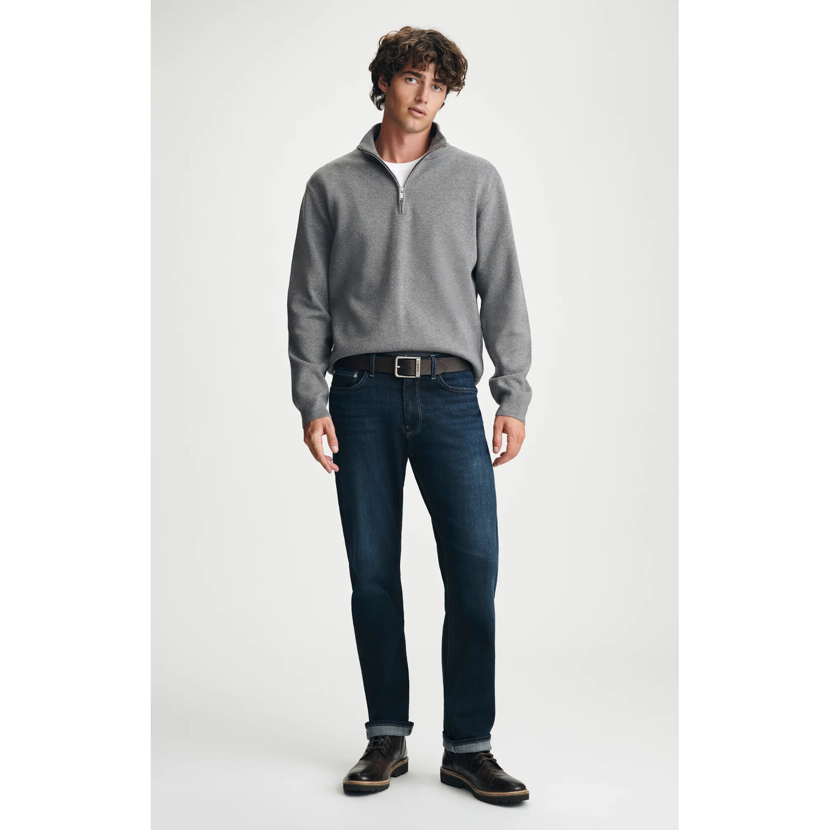 Mavi MAVI Zach Rinse Brushed Feather Blue