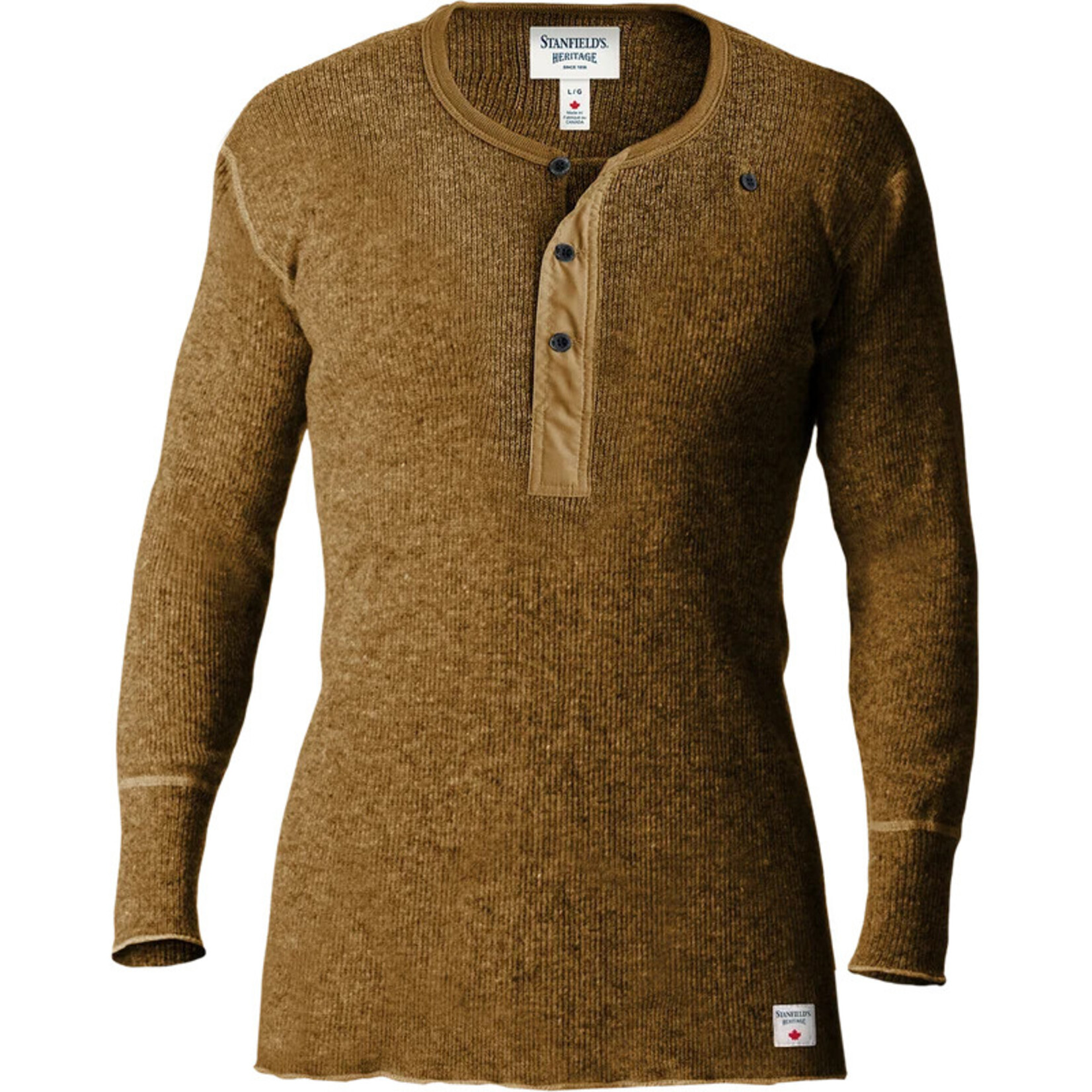 Stanfield's Stanfield's Heritage Wool Henley-D04 Honeycomb