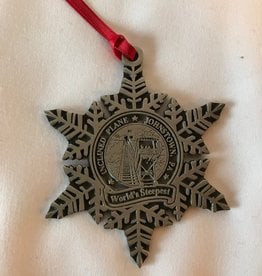 Pewter Snowflake Ornament w/ Inclined Plane Logo