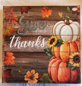 Light Up Give Thanks Box Plaque