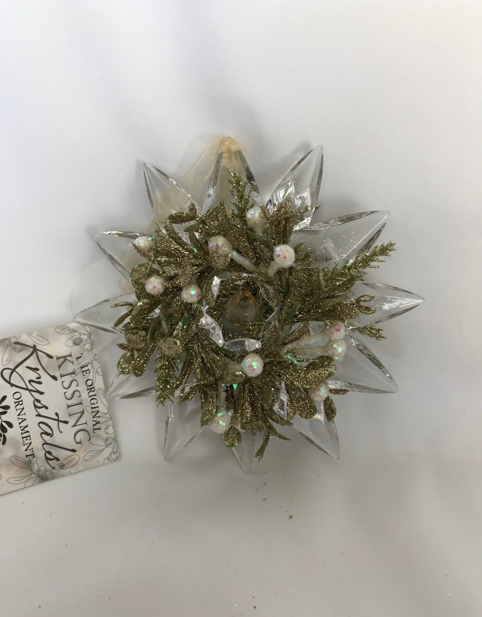Mistletoe Snowflake Ornament