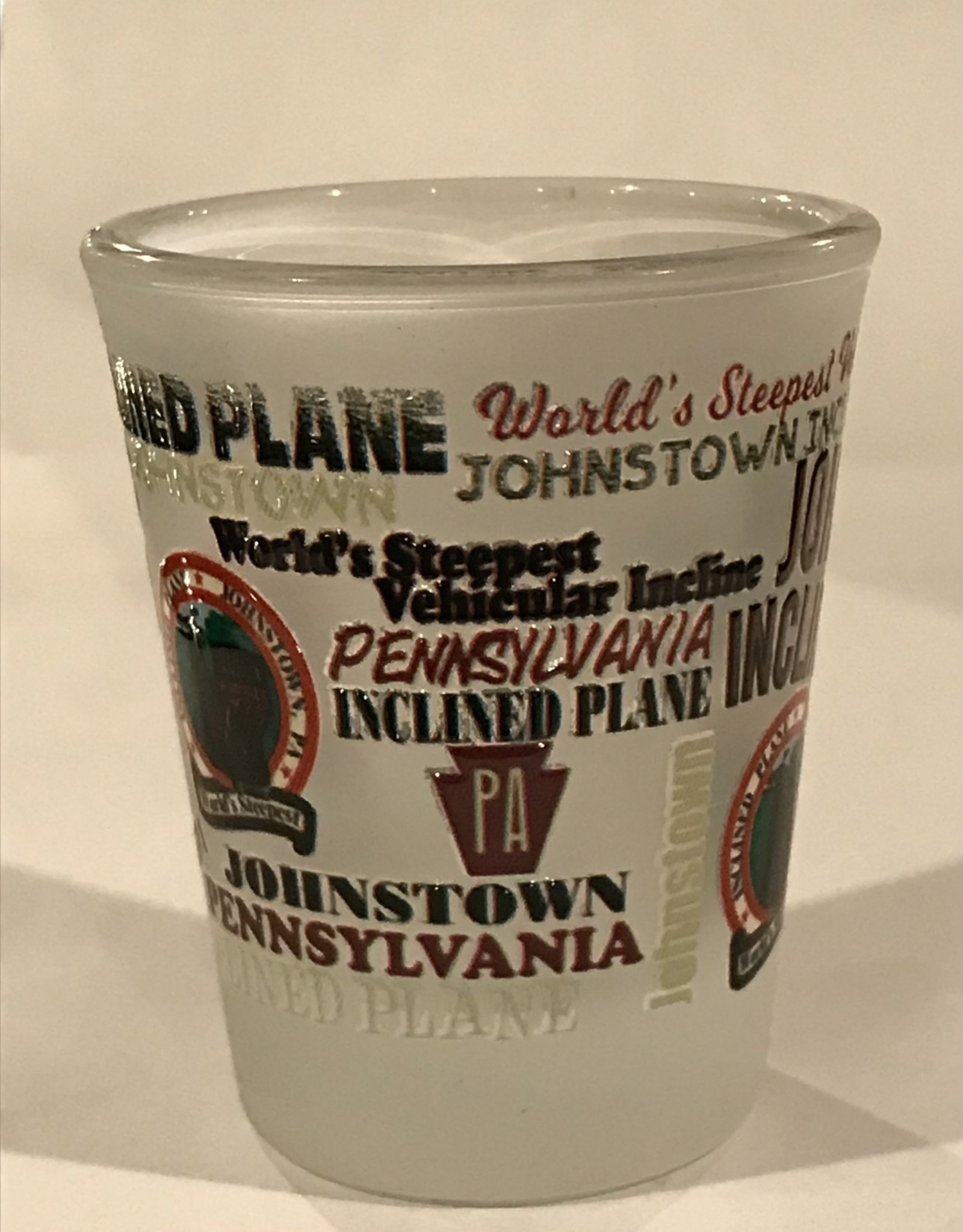 1-1/2 oz. Inclined Plane Full Wrap Frosted Shot Glass