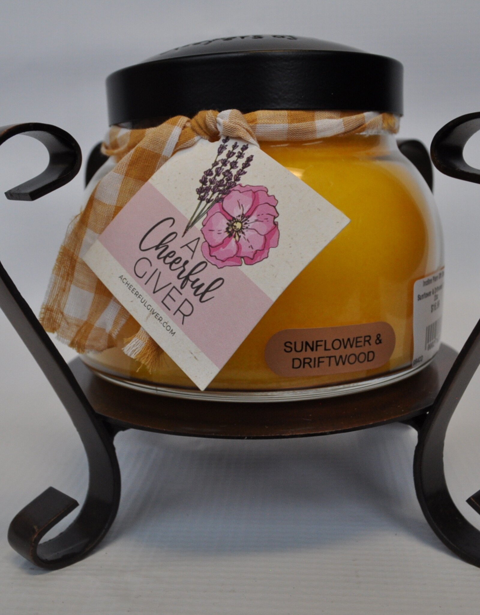 Cheerful Giver Sunflower & Driftwood Candle 22oz