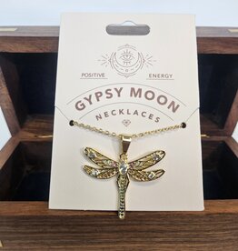 Positive Energy Gypsy Moon Gold Necklace