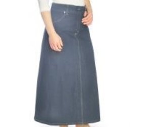 Plain A Line Maxi Denim Covered Girl Clothing