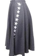 Heart & Soul Charcoal Skater skirt with silver stars