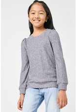 Hayden LA Kids long sleeve cable knit top