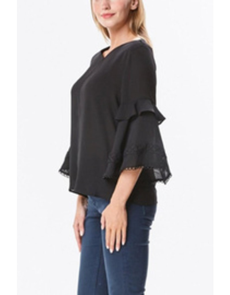 INA INA Bell sleeves and Lace Blouse