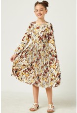 Hayden LA Flora printed puff sleeve dress w/ pleated skirt GY5359