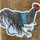 Tied Rooster Hackle Sticker 5"