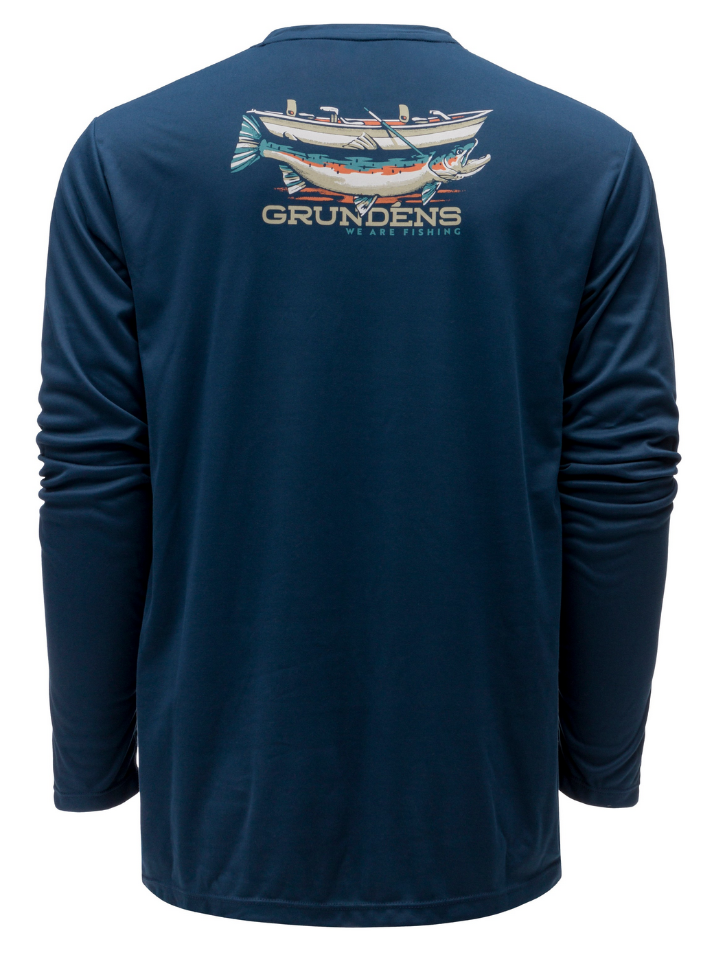 Grundens Drift Boat LS Tech Tee - Blue Abyss - XL
