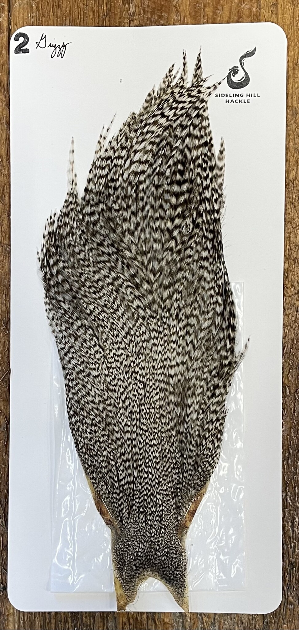Sideling Hill Hackle Rooster Cape - Grizzly - Grade 2