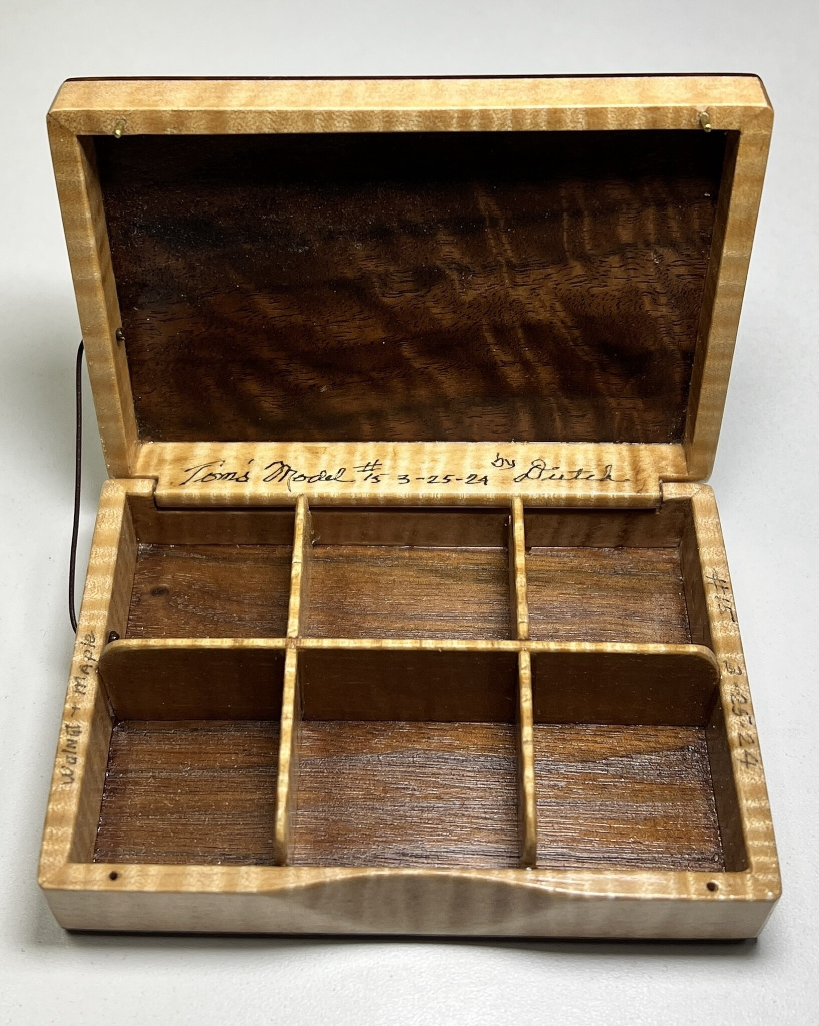 Dutch Box - Tom's Model #15 - Gunstock Walnut + Fiddleback Maple