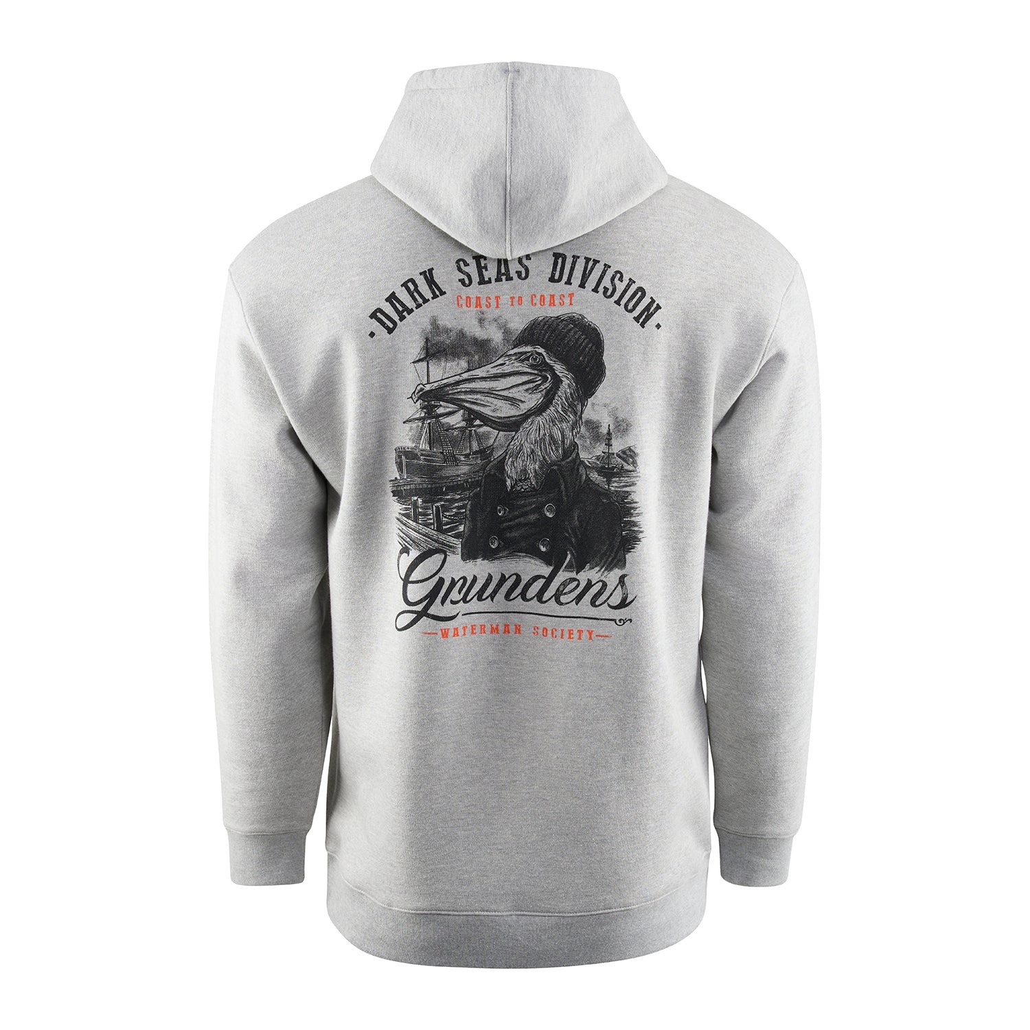Grundens Dark Seas X Portsmith Hoodie - Athletic Heather