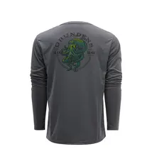 Grundens Kracken L/S Tech Tee - Anchor