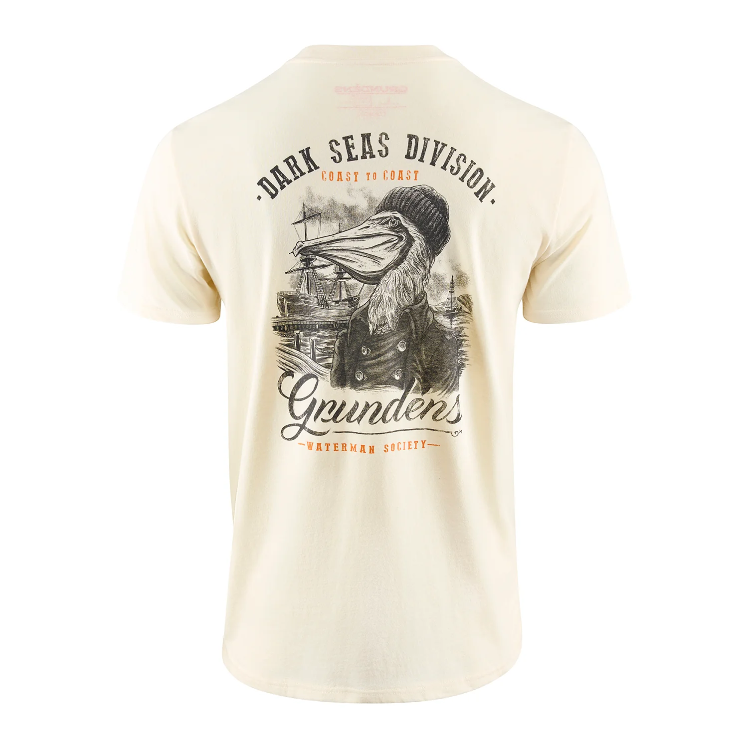 Grundens Dark Seas X Portsmith S/S T-Shirt - Natural