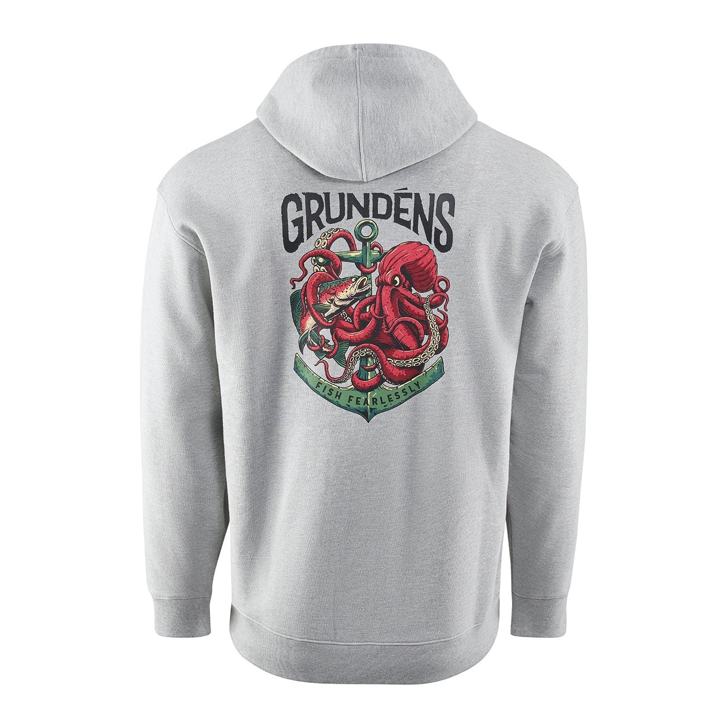 Grundens Octo Trout Displacement DWR Hoodie - Athletic Heather