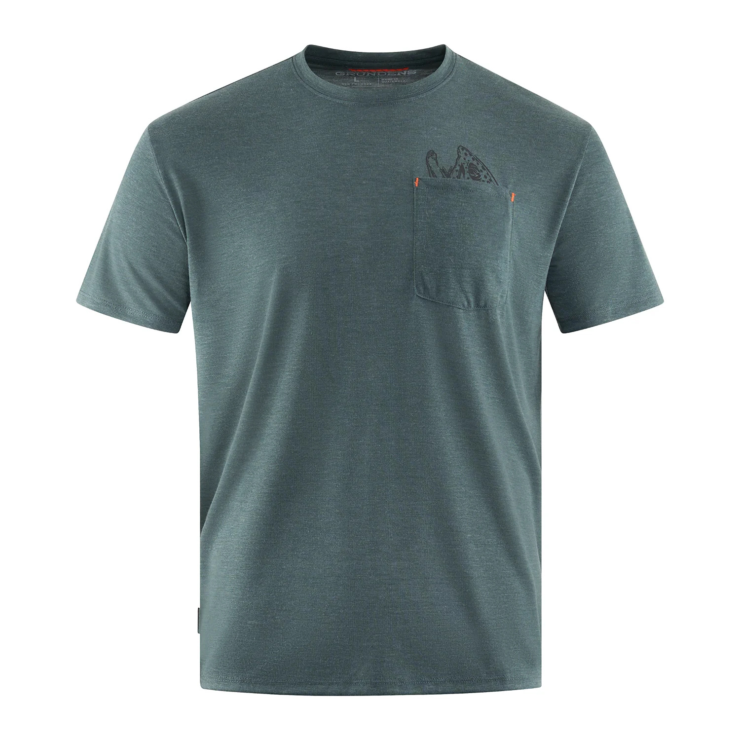 Grundens Species Pocket Tee - Deep Forest Heather