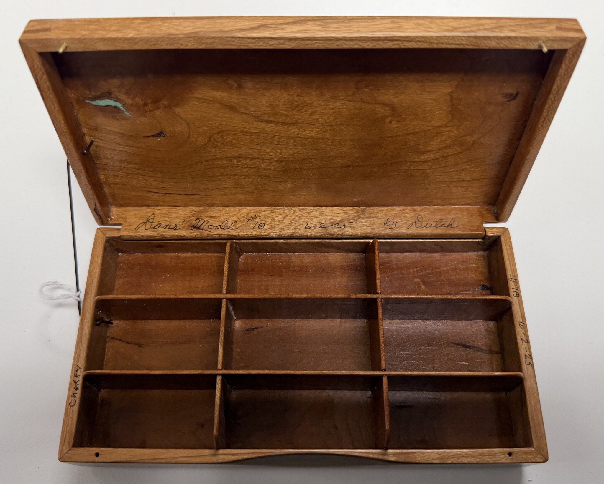 Dutch Box - Dan's Model #18 - Cherry & Turquoise