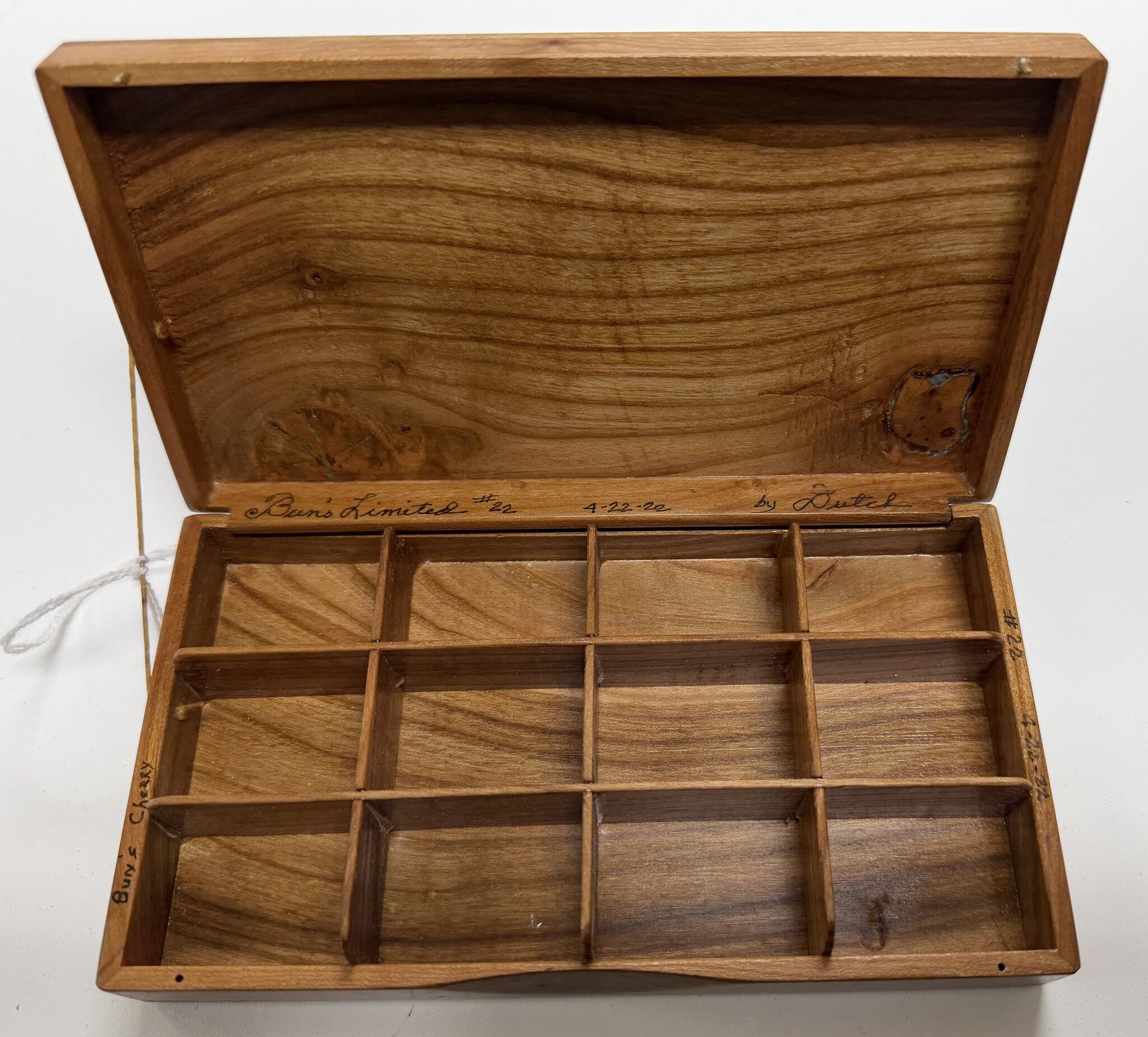 Dutch Box - Bun's Limited Model #22 - Cherry with Turquoise