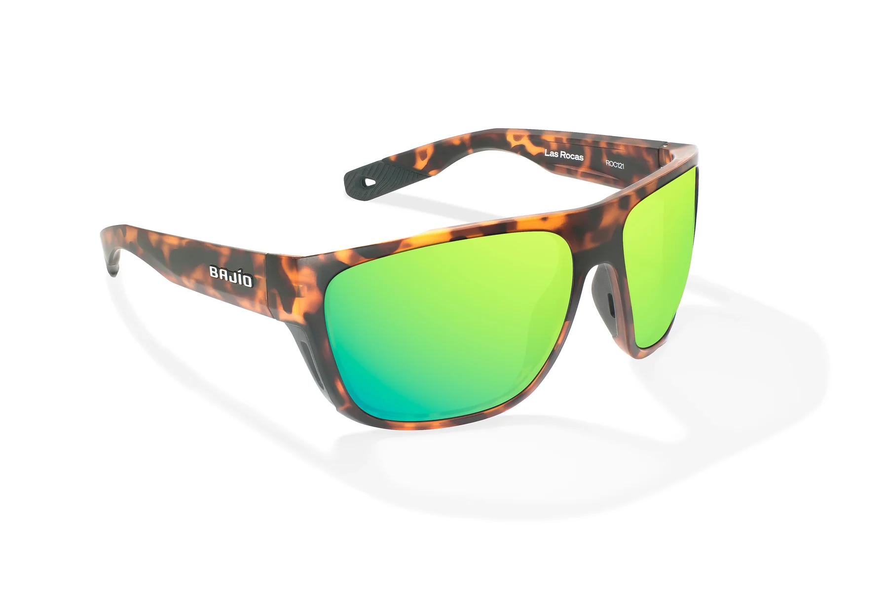 Bajio Las Rocas Brown Tortoise/Green Mirror