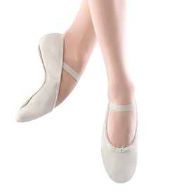 Bloch Adult White Full Sole Leather Ballet Slipper S0205L