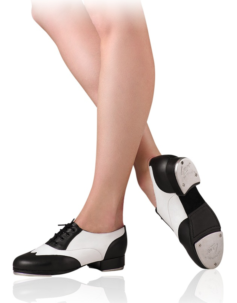 LEO/'S JAZZ TAP SHOE BLK//WHT SPECTATOR OR SOLID TAN