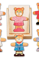 Melissa and Doug Wooden Bear Dress Up Puzzle with 18 pieces